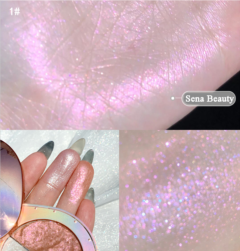 Phấn Má Nhũ Kiêm Phấn Bắt Sáng 2in1 GlamColour Vỏ Sò