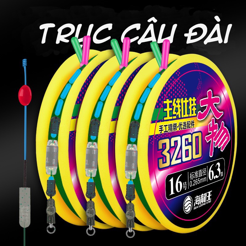 Dây Trục câu đài buộc sẵn cước câu cá 3260 , tảng hình cao cấp