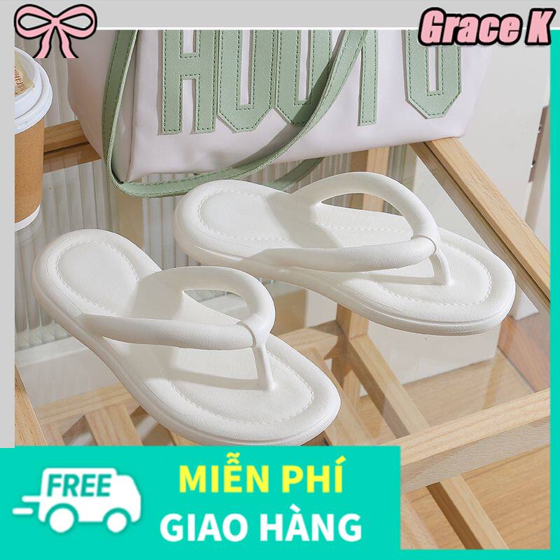 Dép chữ Hàn Quốc mềm mại, màu kẹo, đôi dép nữ Gấu nhỏ