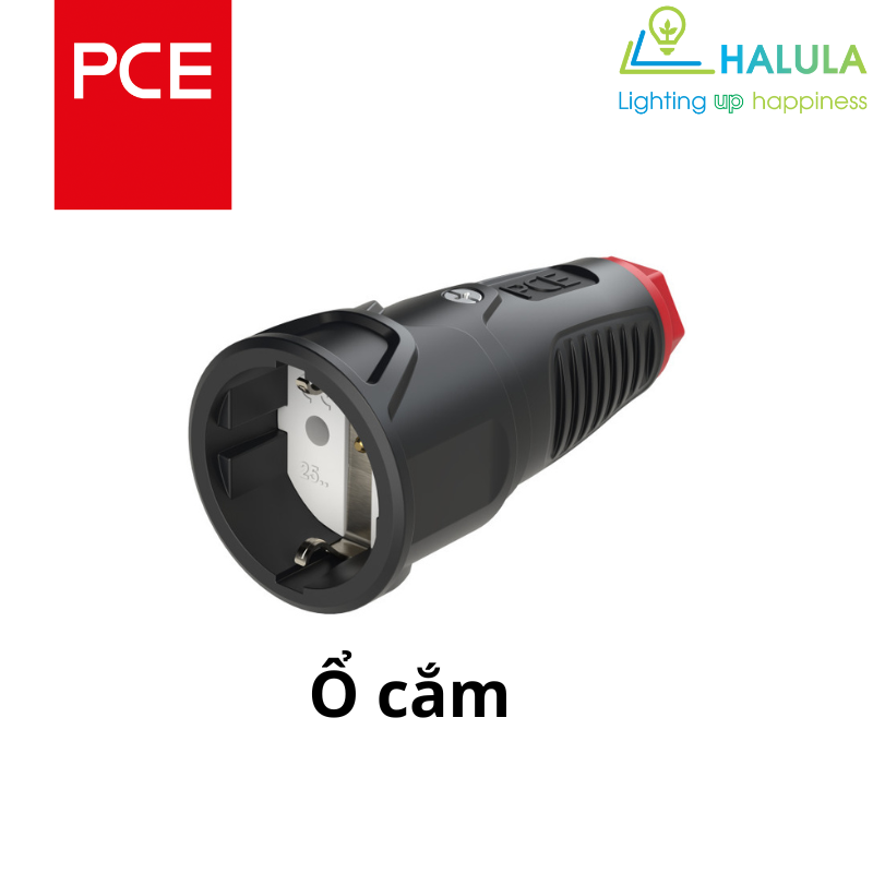 Phích cắm , ổ cắm cao su di động không kín nước pce f0512-sr | pce f2510-sr
