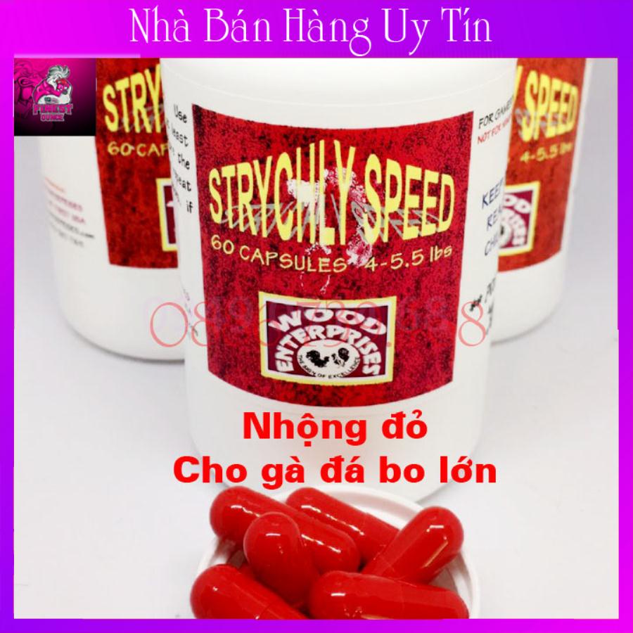 Nhộng Đỏ Hộp 2 Viên-Strychly Speed-Kích Lực Cho Gà Đá Tăng Bo Tải Cựa Lỳ Đòn Nuốt Ói