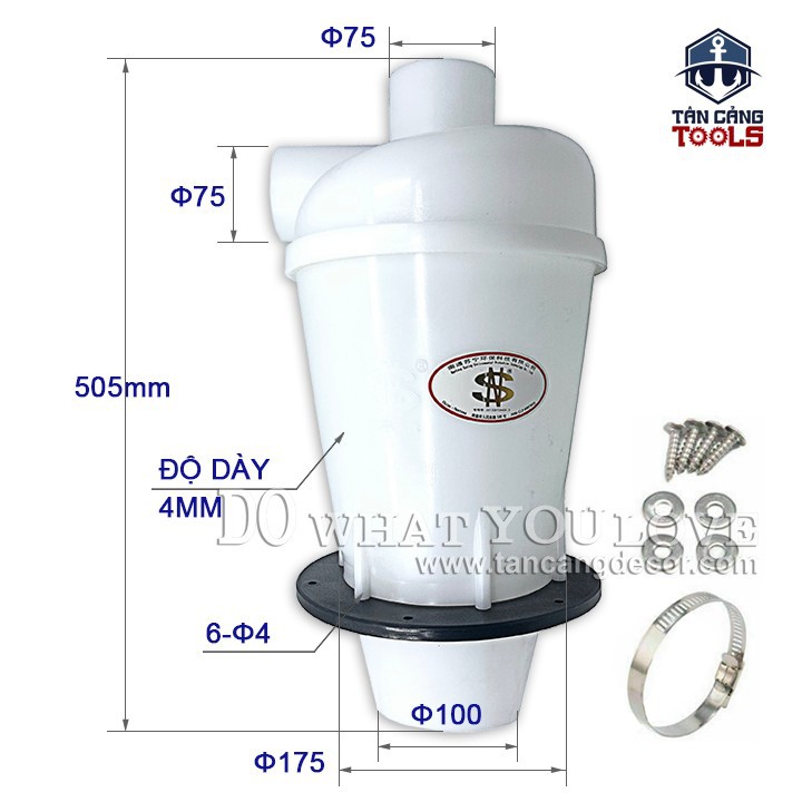 Phụ Kiện Thu Bụi - Cyclone SN75T3 ( Cỡ Mập )
