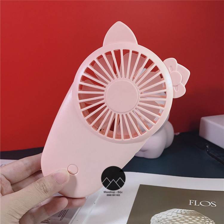 Quạt mini cầm tay tích điện Hello Kitty