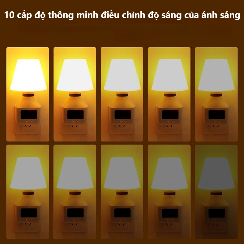 Led Small Night Light Intelligent Remote Control Clock Light Bedroom Night Light Bedside Lamp Small Table Lamp Timer Switch Ten-Speed Dimming