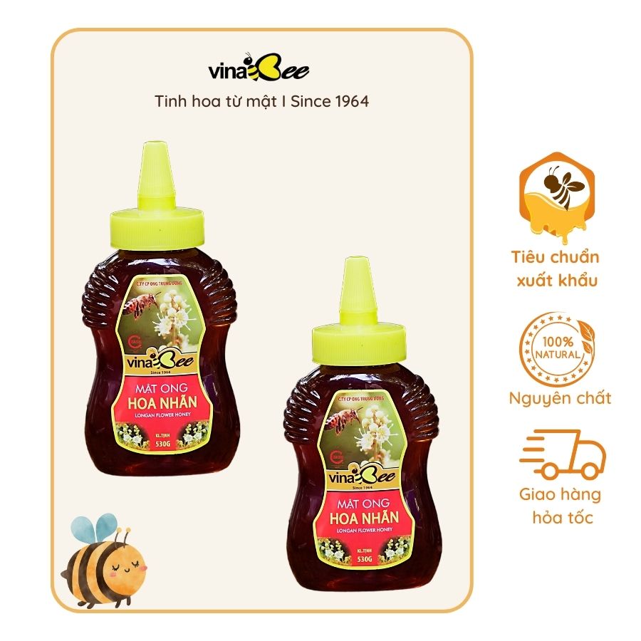Mật ong hoa nhãn Vinabee 530g