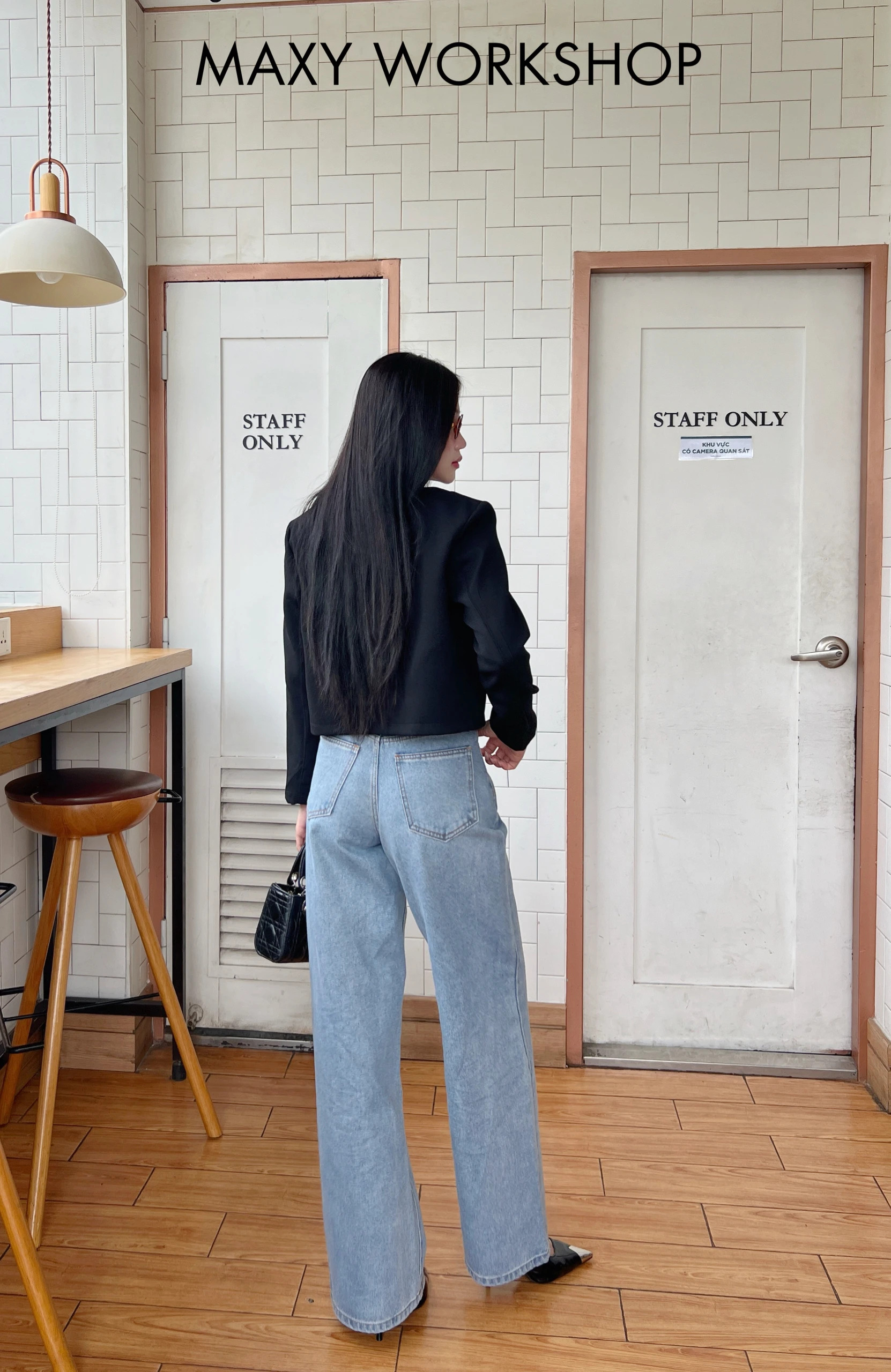 Áo khoác nữ tay dài dáng Croptop Cropped Jacket Maxy Workshop
