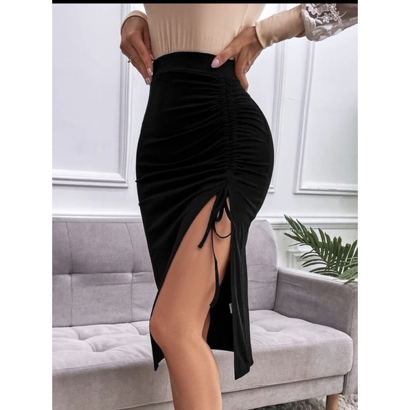 [ SIZE LỚN BIGSIZE 55Kg-100Kg ] CHÂN VÁY RÚT DÂY XẺ ĐÙI