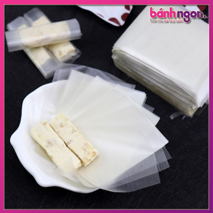 🍩🍩🍩Bộ Giấy Gạo Gói Kẹo Nougat, Kẹo Dừa, Kẹo Sữa (500 Tờ)🍩🍩🍩