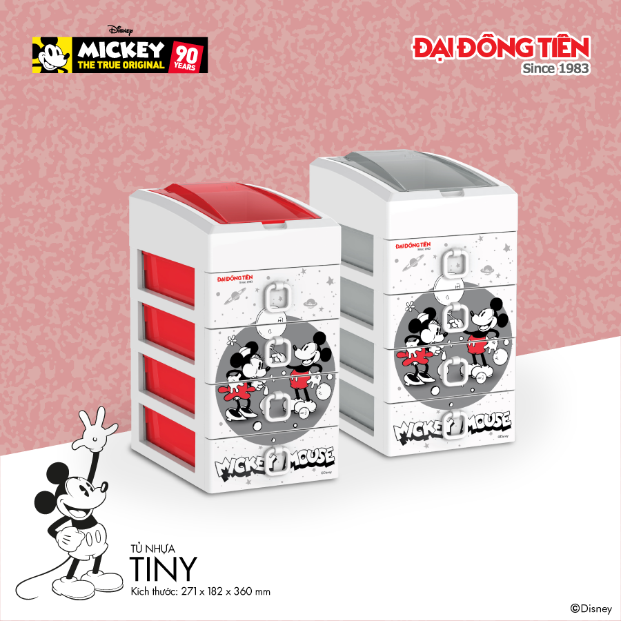 [HCM]Tủ Nhựa MiNi 5 Ngăn Cao Cấp Mickey Tiny
