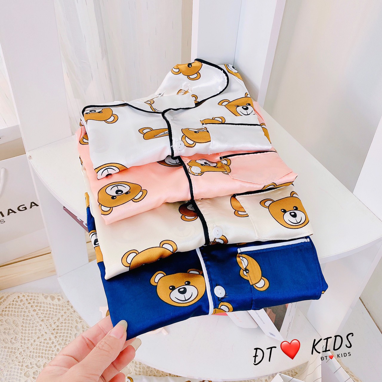 Bộ PIJAMA LỤA LOẠI 1, IN 3D CHO BÉ TRAI BÉ GÁI