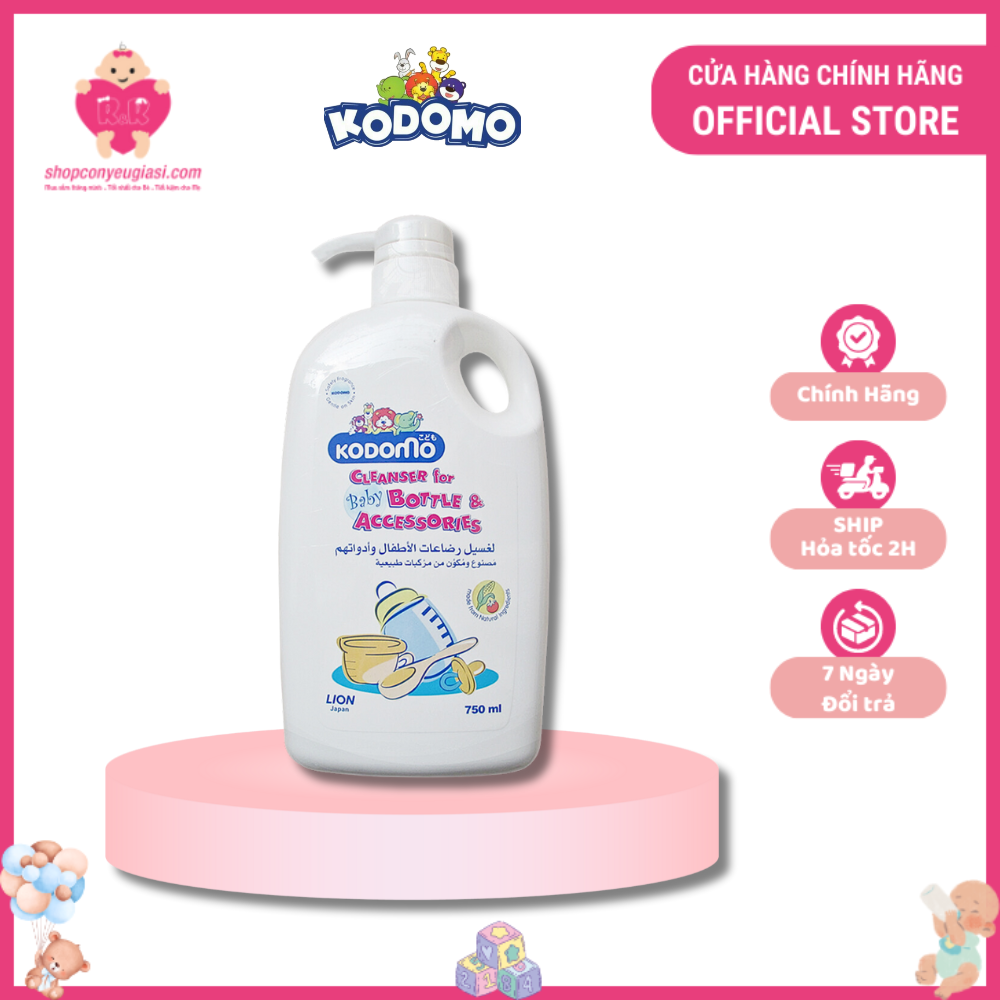 Nước rửa bình sữa Kodomo, Kodomo Organic dạng chai, túi - Thái Lan