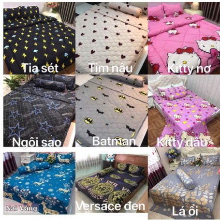 [HCM]Ga bọc đệm cotton poly 1m2 mèo xanh
