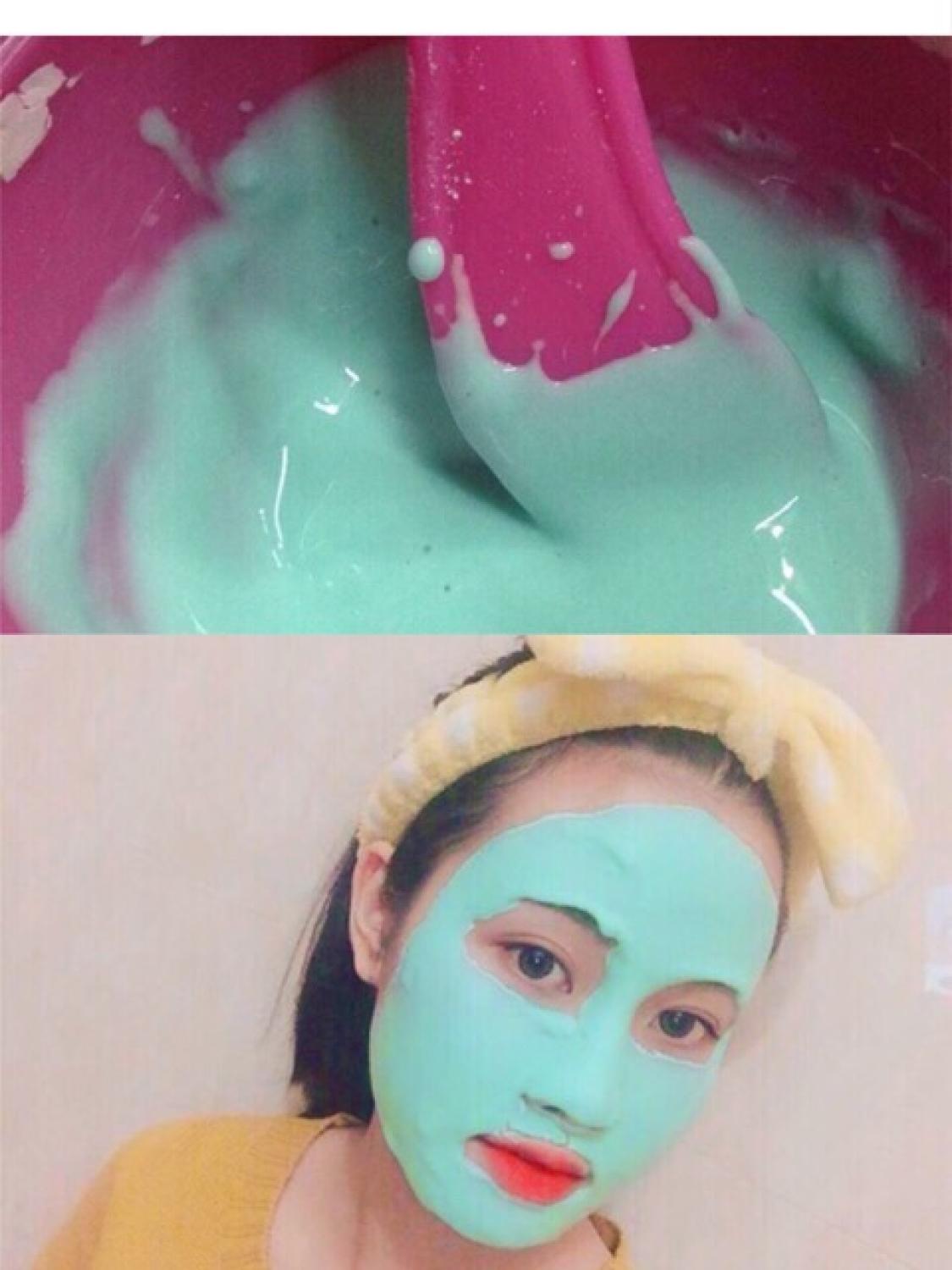 100gr Mask dẻo (bột mặt nạ) Bạc Hà Trà xanh handmade