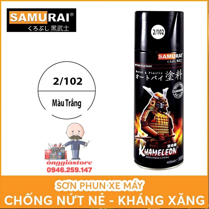 SƠN SAMURAI MÀU TRẮNG TINH 102 - MÀU NỀN