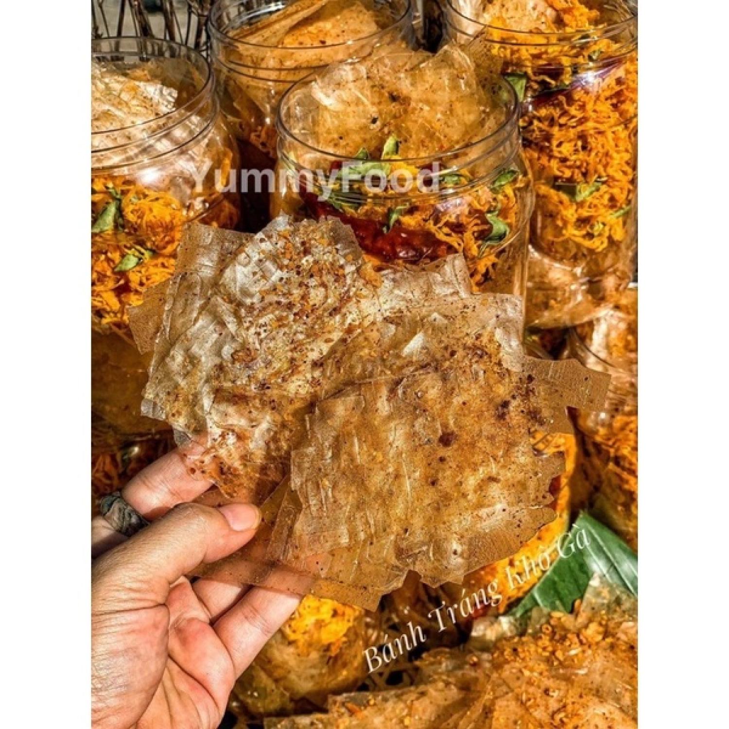 Bánh Tráng Khô Gà - (350gr/Hủ)