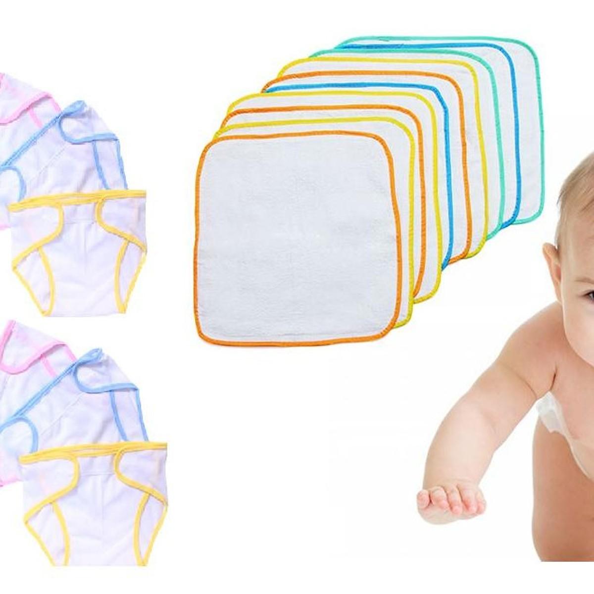 Set 10 miếng lót + 10 tả vải cho bé