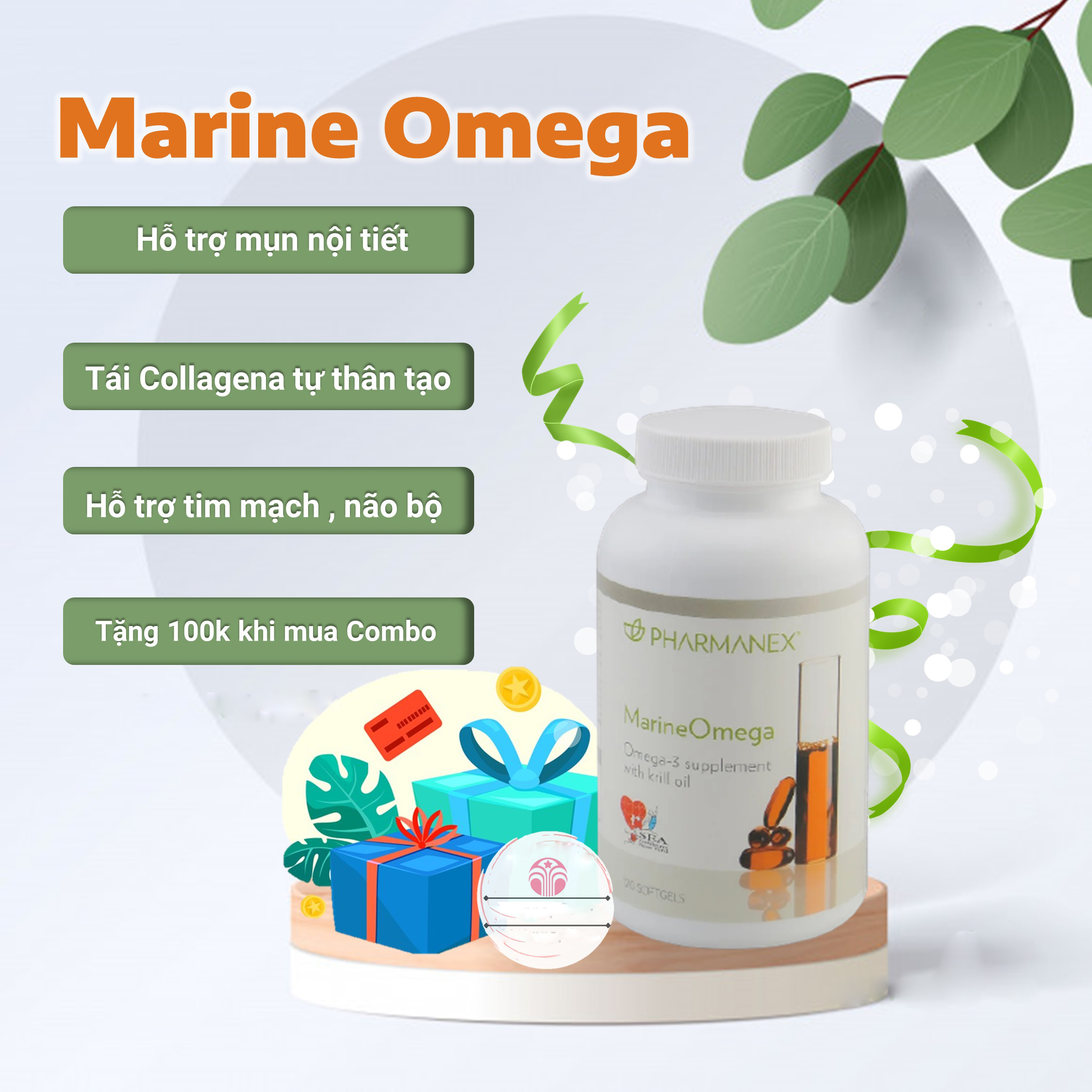 Thực Phẩm bảo vệ sức khỏe Nuskin Marine Omega (120 viên)