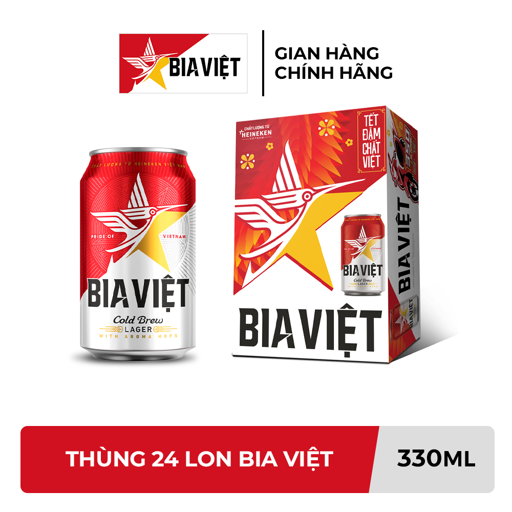 Thùng 24 lon Bia Việt 330ml