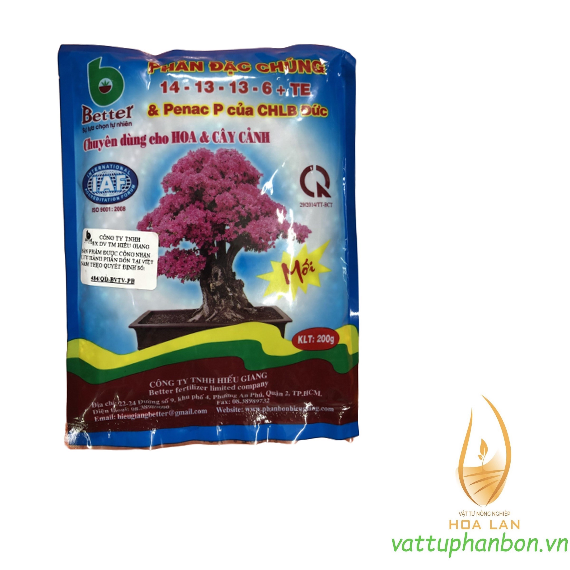 PHÂN BÓN NPK (3 MÀU) BETTER 14-13-13+6S+TE - #107A# 200g