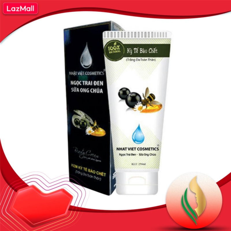 Tẩy Kỳ Tế Bào Chết Ngọc Trai Đen, Sữa Ong Chúa (250ml)