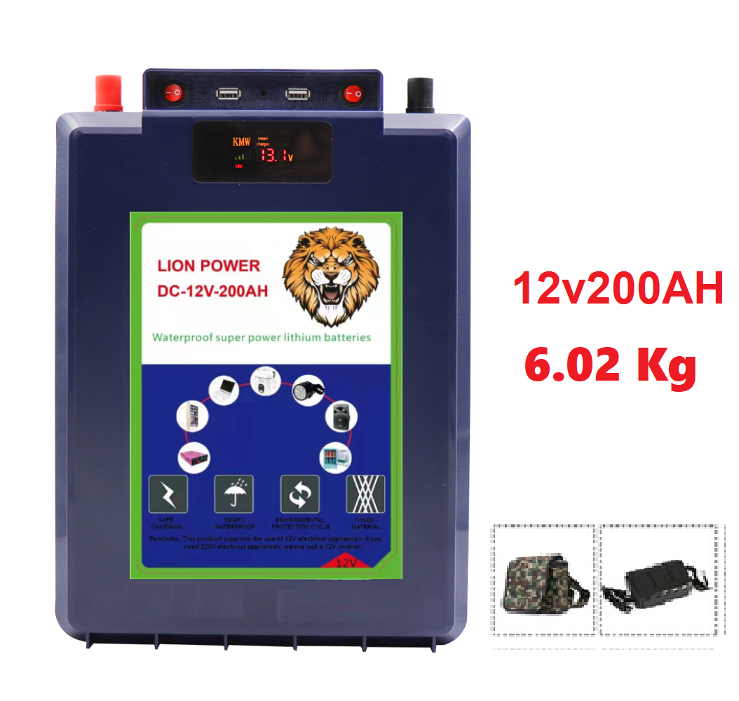[Trả góp 0%] Pin Lithium 200Ah chống nước hoàn toàn tuyệt đối thông minh - 12v200Ah