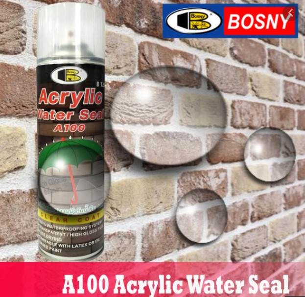 [XỊT CHỐNG THẤM DỘT CÓ LỚP MÀN TRONG] BOSNY Acrylic water seal spray 500cc