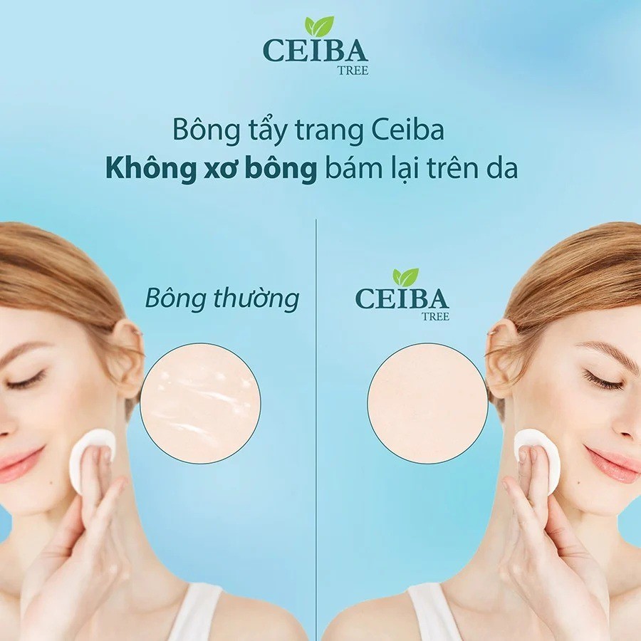 Bông tẩy trang Organic CEIBA 80 miếng