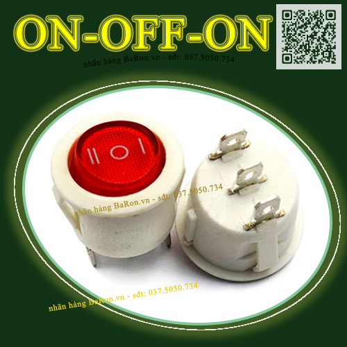 Công tắc tròn on/off/on 3 chân, 4 chân có đèn báo