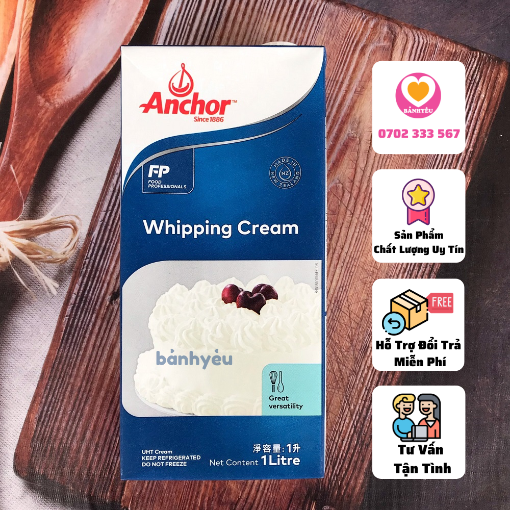 WHIPPING CREAM ANCHOR HỘP 1L