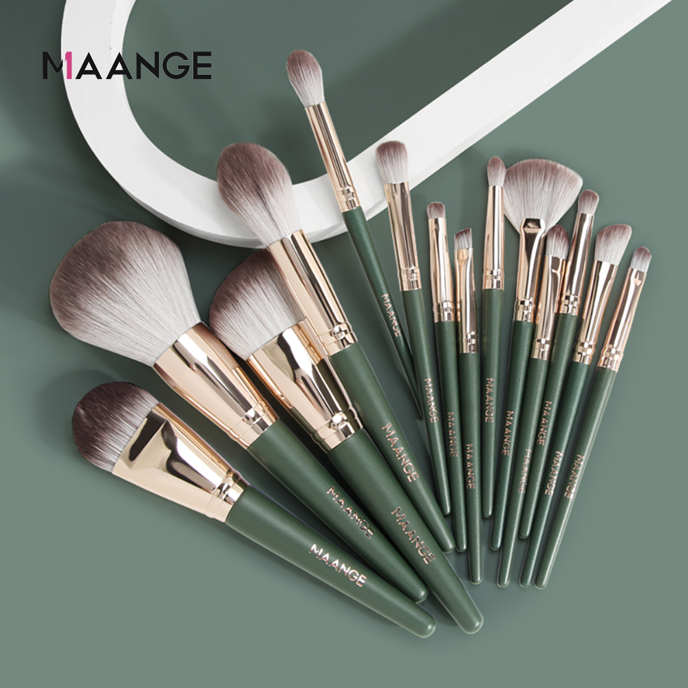 Bộ 14 Cọ Trang Điểm MAANGE Chuyên Nghiệp Mềm Mại Tiện Dụng