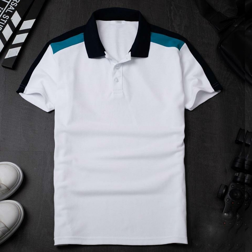 [HCM]Áo thun nam polo viền vai xanh NG955 Thời trang TOP FASHION SHOP Chất vải mềm mát thấm hút mồ hôi tốt