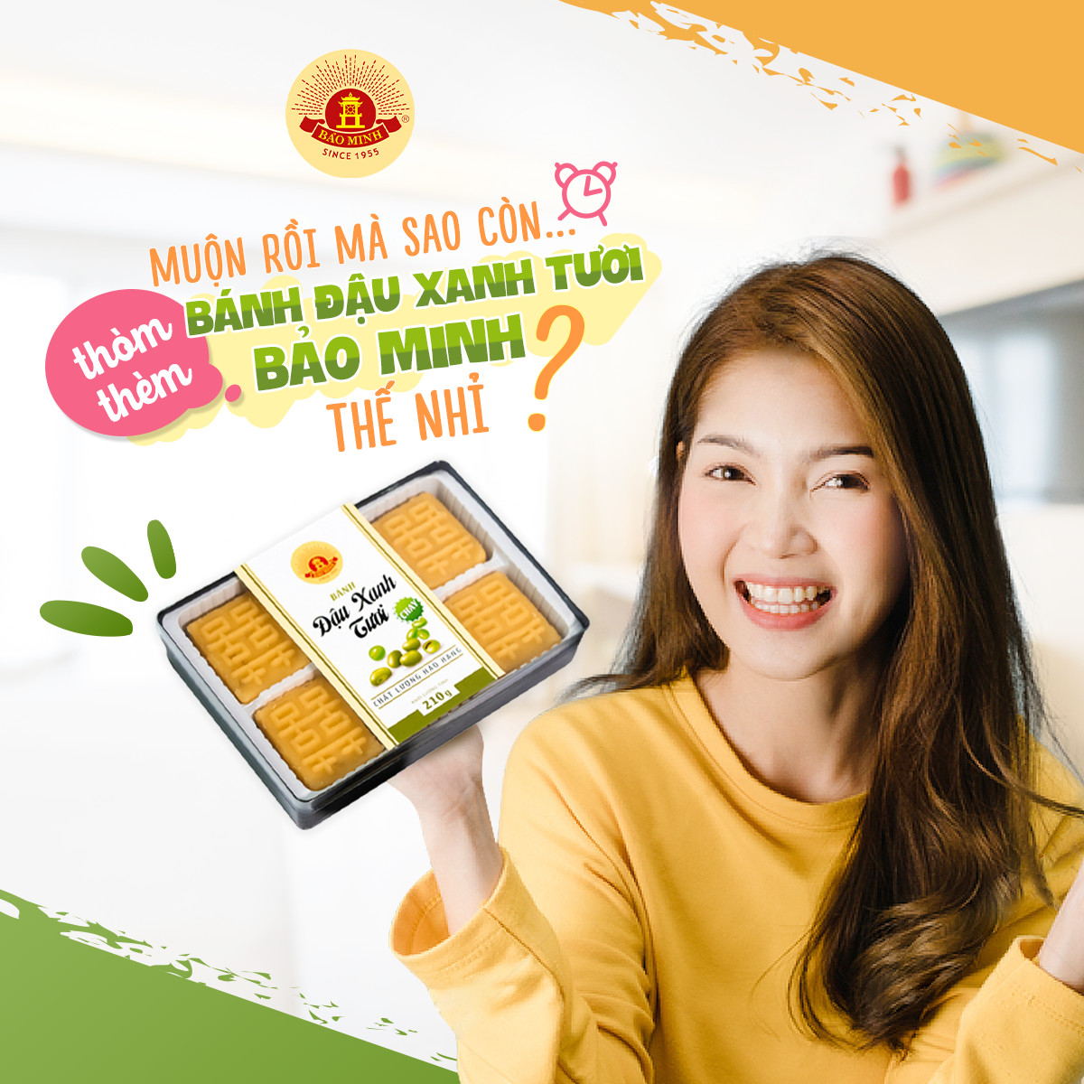 Bánh đậu xanh tươi Bảo Minh