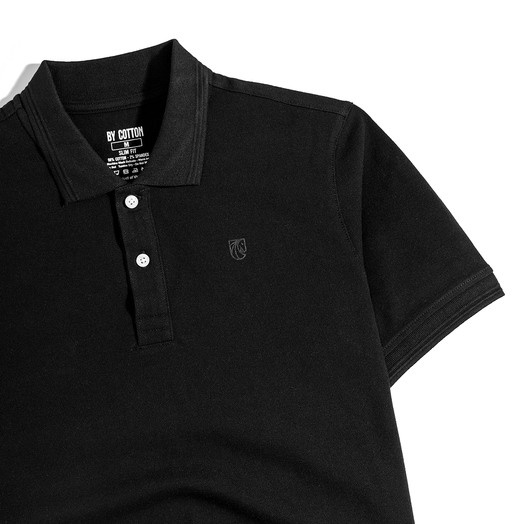 Áo Thun Polo Nam Cao Cấp Basic 2 Màu Đen - Trắng BY COTTON