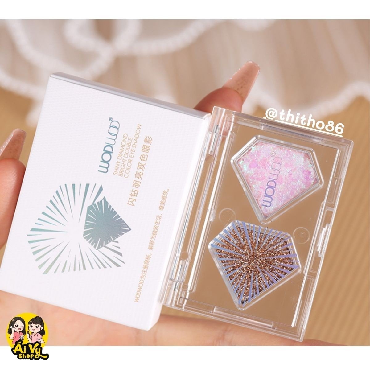 Nhũ Mắt 2 Ô WODWOD Skiny Diamond W945