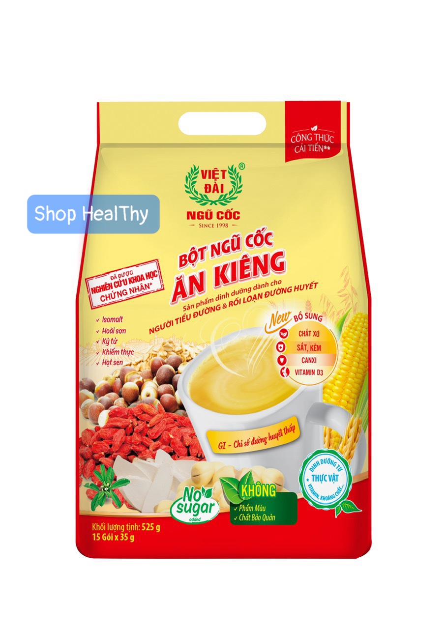 Bột Ngũ Cốc Ăn Kiêng Việt Đài 525g ( 15gói x 35gr)