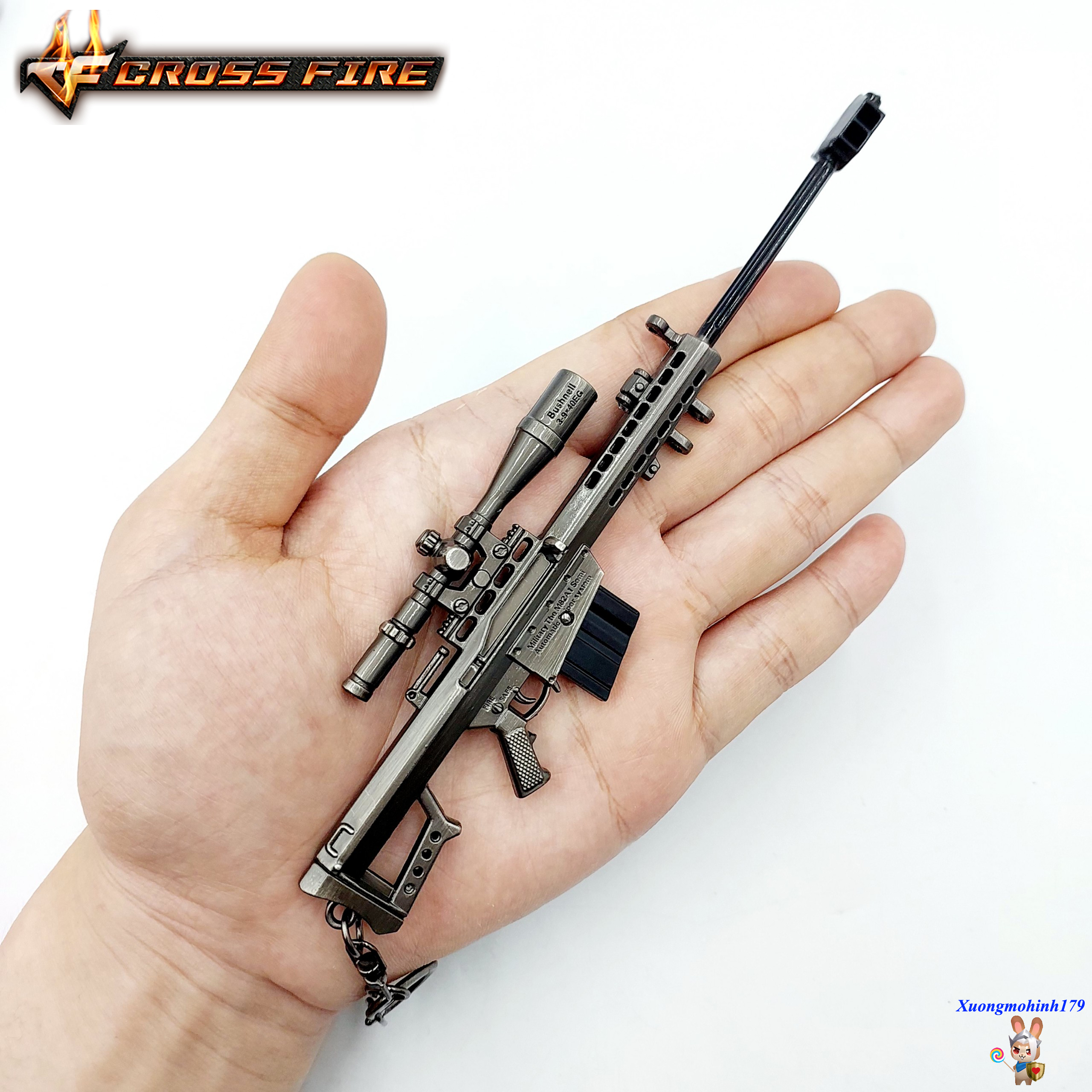 Mô hình sưu tầm Đột Kích Crosfire Barrett M82A1 hợp kim 18cm kèm kệ trưng bày