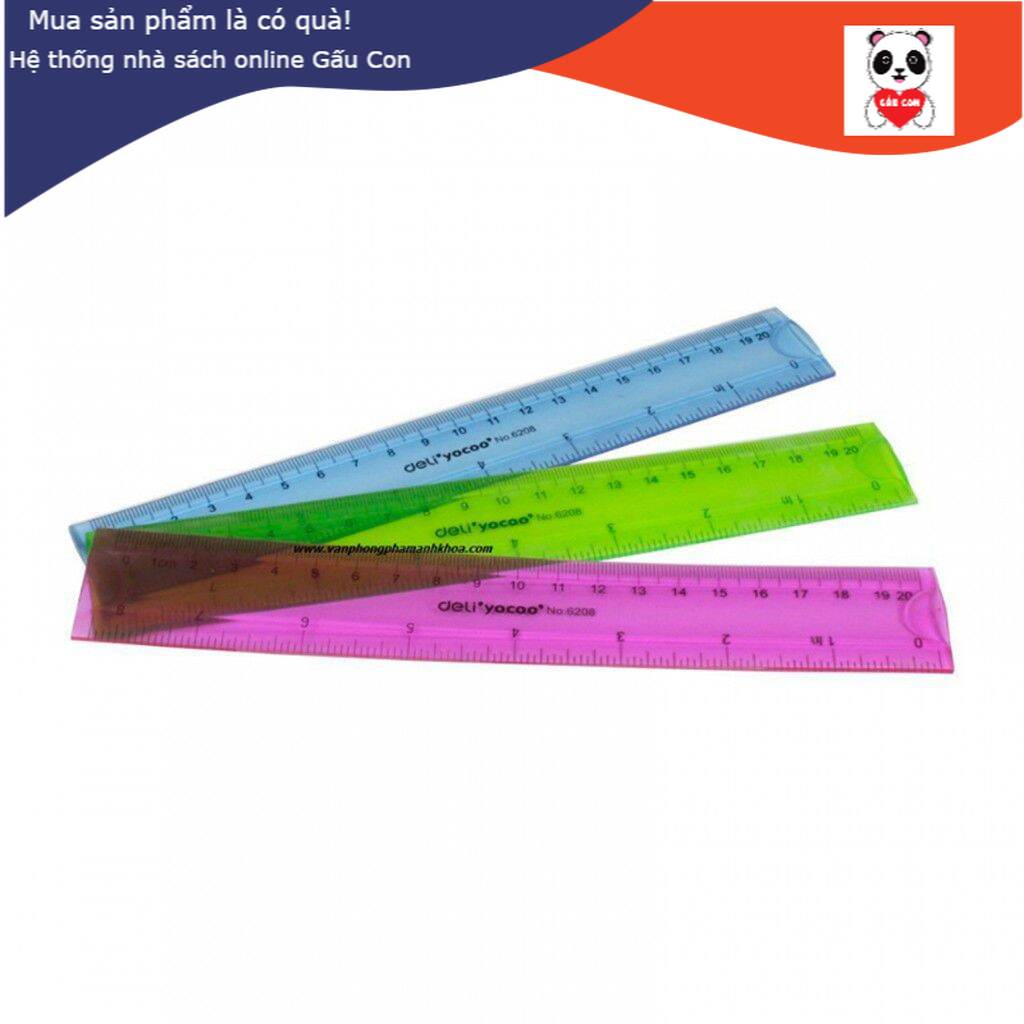 Dụng cụ học sinh thước kẻ dẻo màu 20-30cm - thước nhựa dẻo màu 20cm - 30cm