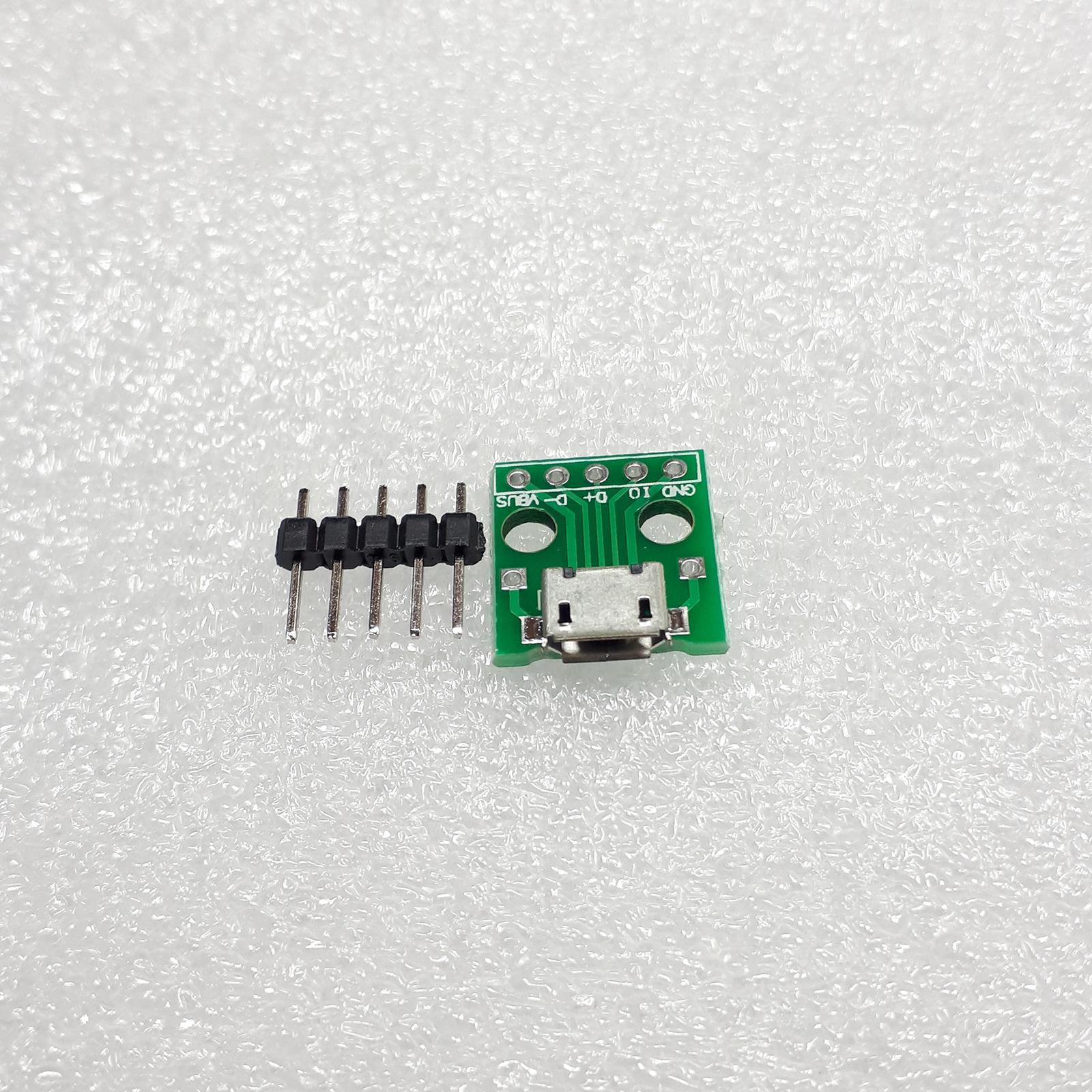 5 cái - Mạch Ra Chân (hàn) Cổng Micro USB (MCU-Micro USB to DIP 5Pin)
