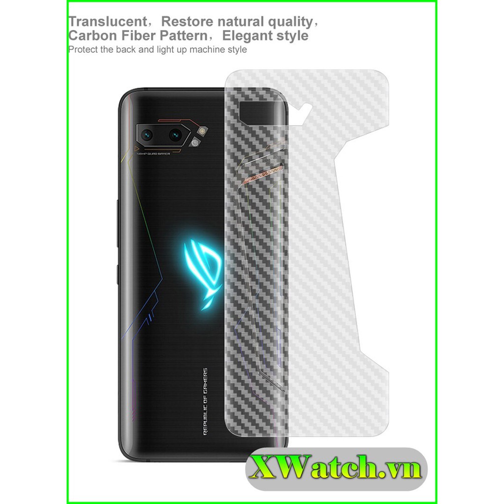 Dán Carbon 3D Mặt Lưng Asus Rog Phone 2 Rog Phone 3 Rog Phone 5