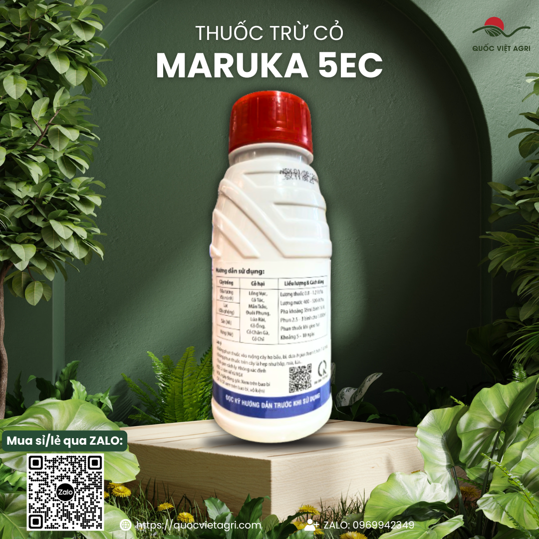 Thuốc trừ cỏ MARUKA 5EC (480ml - 900ml) - Quizalofop P ethyl 50g/l Diệt cỏ lồng vực, cỏ túc, mần trầu, đuôi phụng, cỏ ống, chân gà, cỏ chỉ, lúa rài