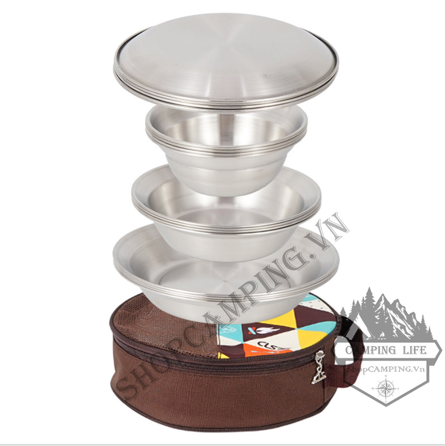 [HCM]BỘ CHÉN DĨA CLS CAO CẤP 16 MÓN INOX 201