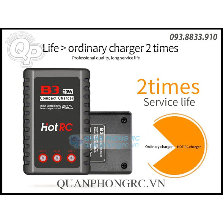 Sạc Hot RC B3 10W/20W cho pin 2-3S