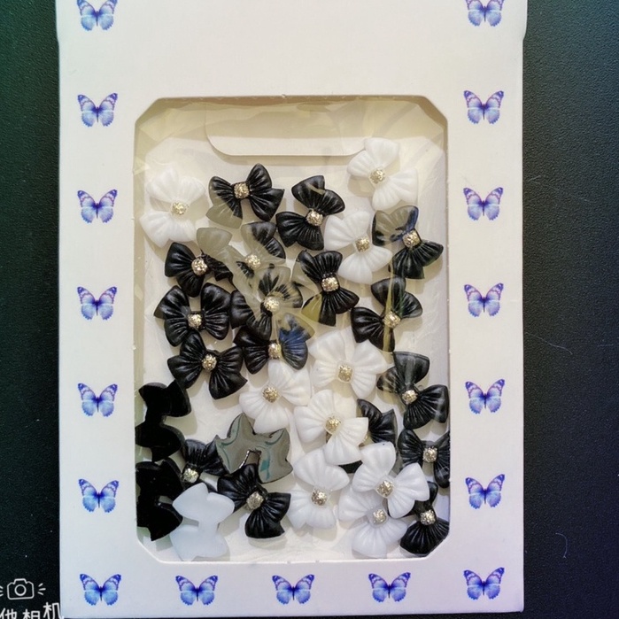 Set Charm Nơ Chấm Bi Siêu Đẹp.