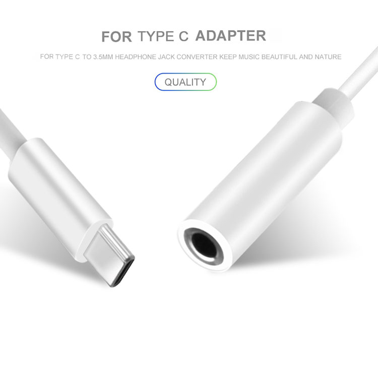 Đầu chuyển đổi âm thanh từ Type C sang Jack 3.5 (Màu trắng)