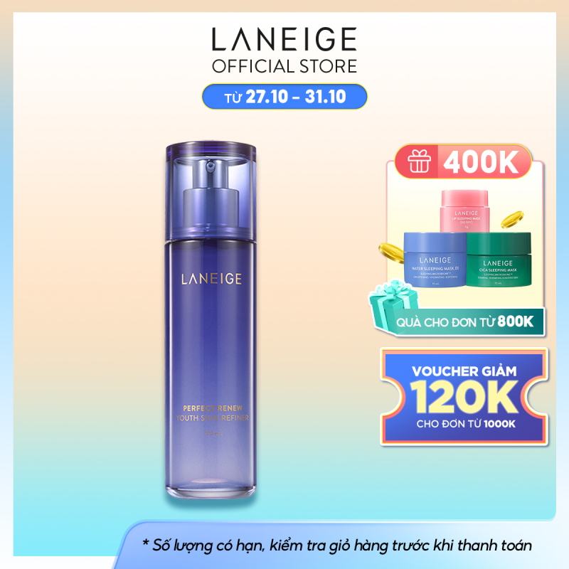 Nước Cân Bằng Dưỡng Ẩm Ngăn Ngừa Lão Hoá Da Laneige Perfect Renew Youth Skin Refiner 120Ml giá rẻ