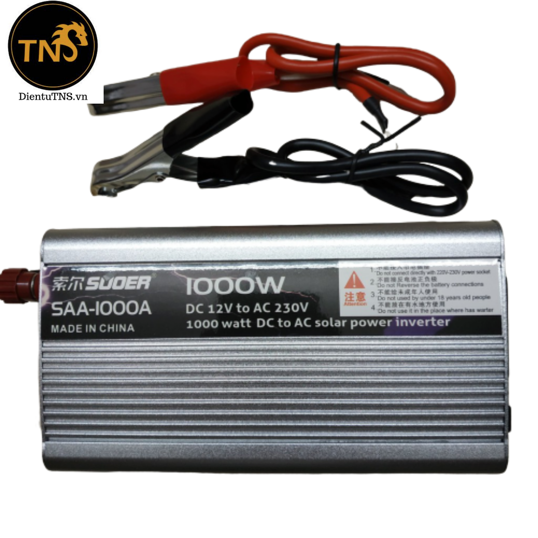 [HCM]Máy phát điện INVERTER SUOER SAA-1000A 12V-220V