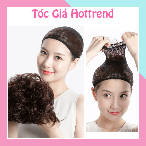 Set 2 Mũ lưới trùm đầu đội tóc giả Qiqishop