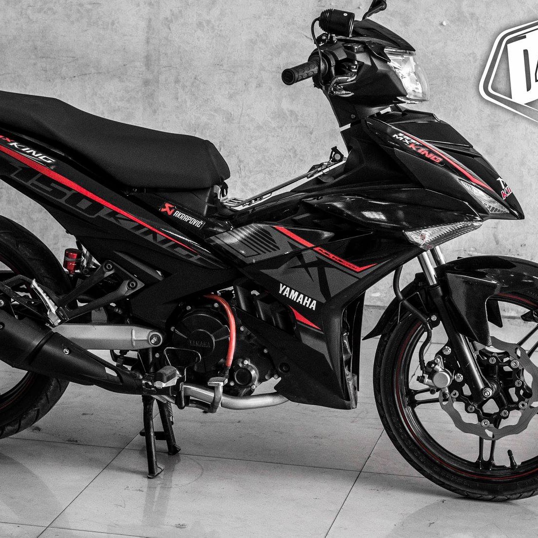 Tem rời ex 150 Mxking chỉ đỏ decal trắng sữa