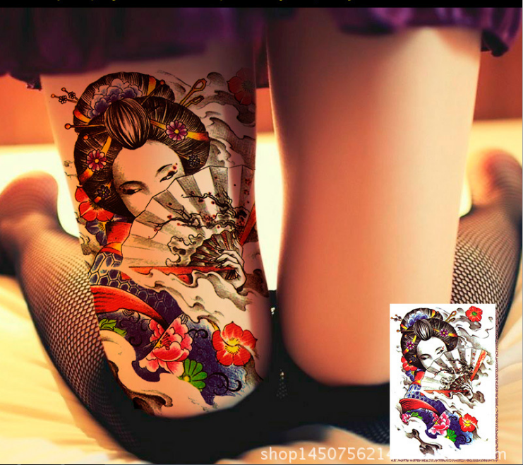 Tattoo stickers female girls Princess Japanese size 15x21 cm, 100% as tattoo real