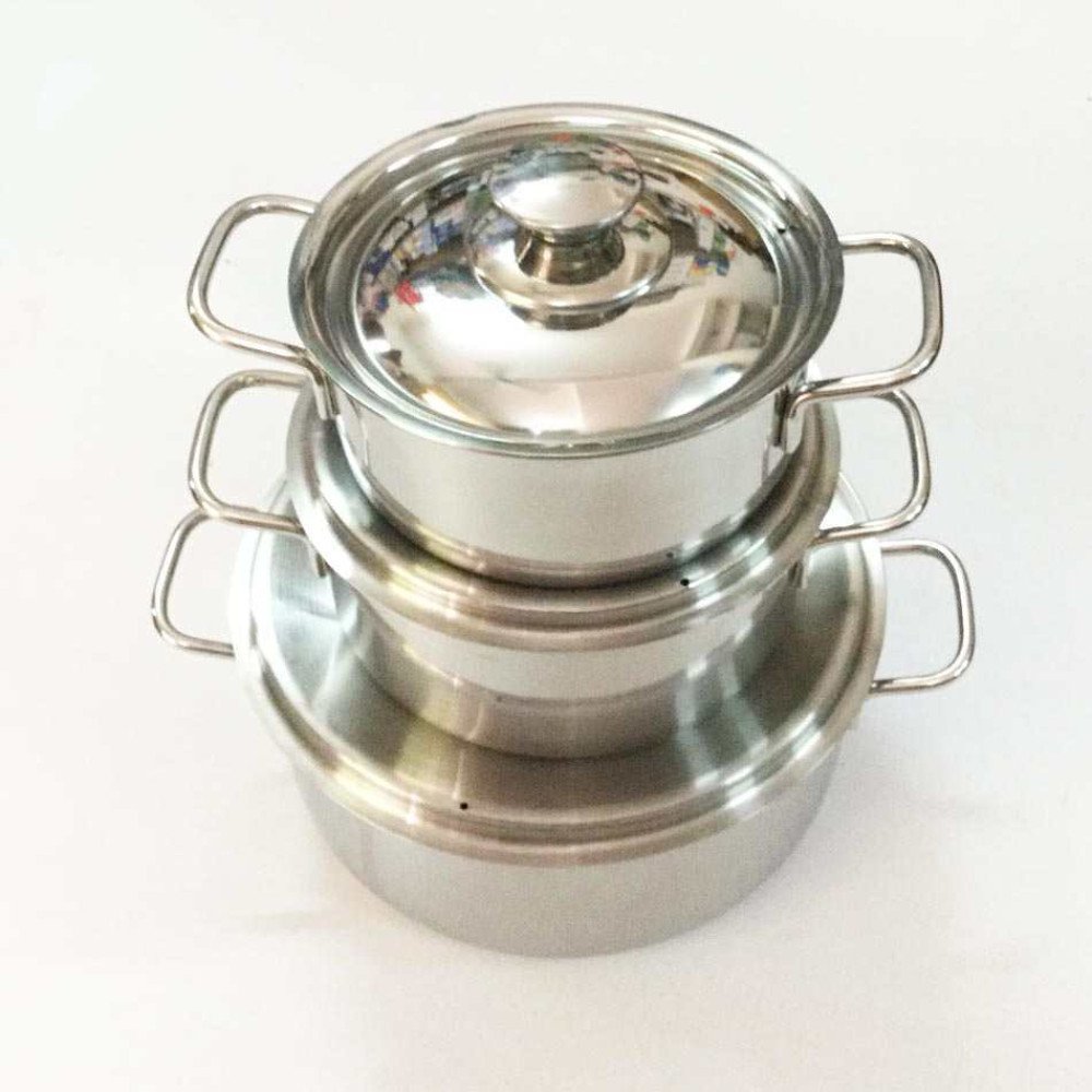 Bộ nồi S.H.A.P INOX Cao Cấp, một bộ 3 Chiếc, Dùng cho các loại bếp